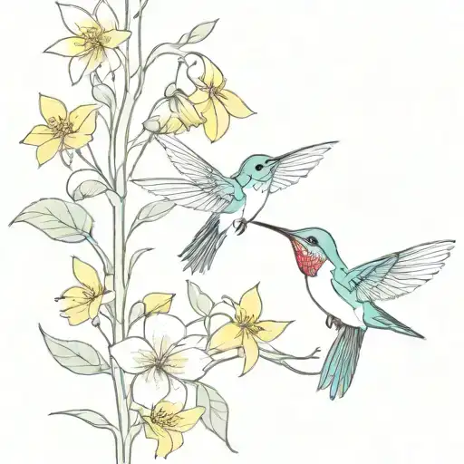 Hummingbird And Bee