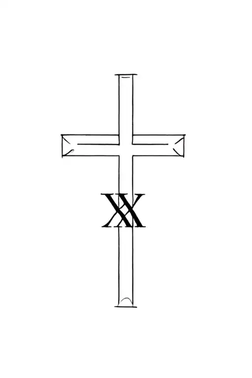 Cross And Xi Roman Numerals