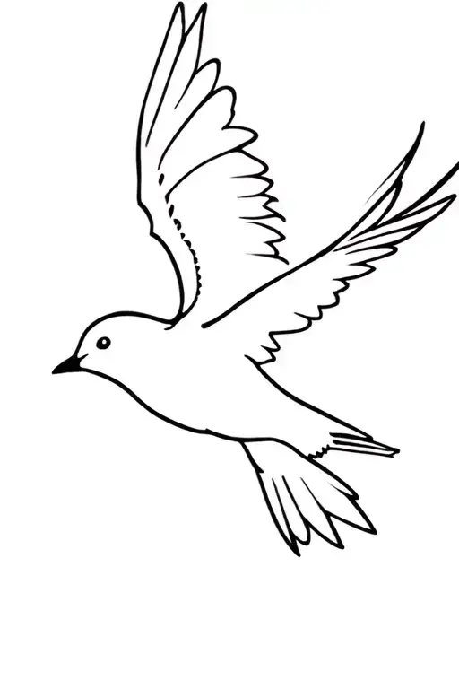 Bird Flying Outline