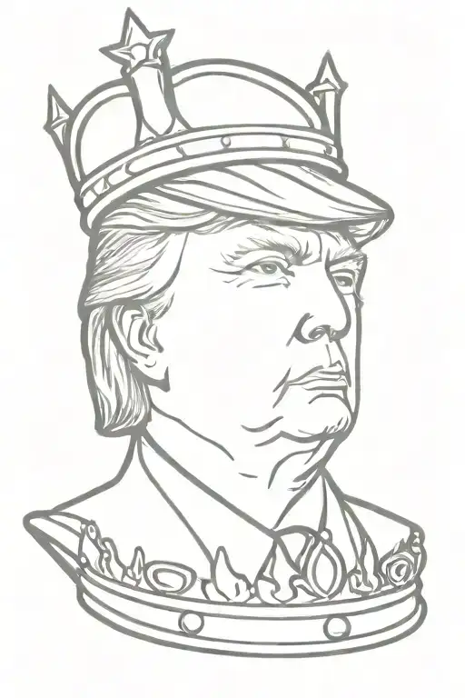 Donald Trump Wearing A Crown