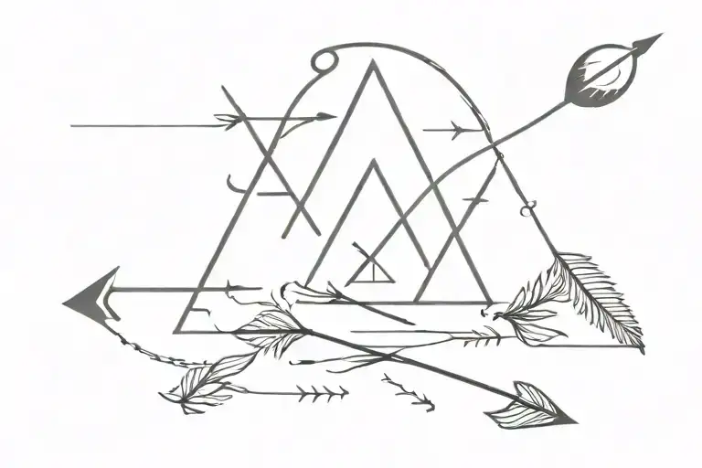 Arrow And Roman Numerals