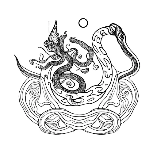 Aquarius With The Head Of A Snake