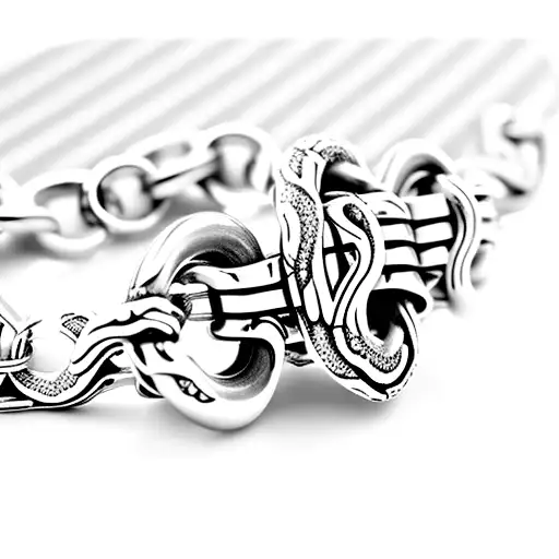 Chain Bracelet That Is A Snake