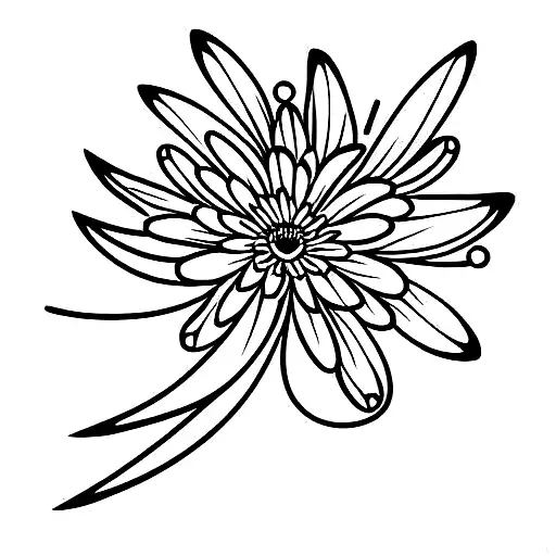 Scorpio Constellation Made With A Combination Of Chrysanthemums And Stars