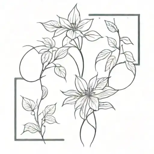 Cover Up Tattoo On Calve Plants Intertwined