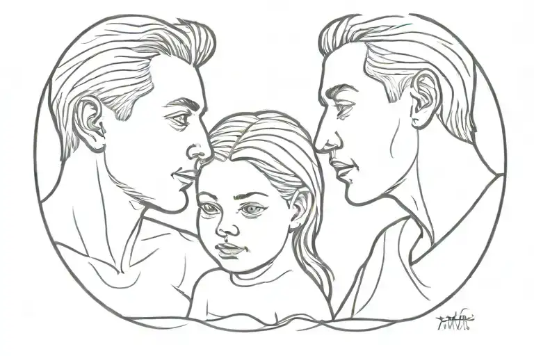 Man And Woman Couple Family Portrait