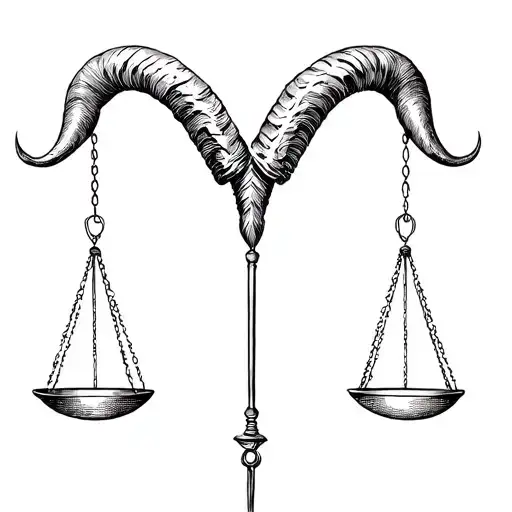 Libra Scale With Capricorn Horns From Greek Times