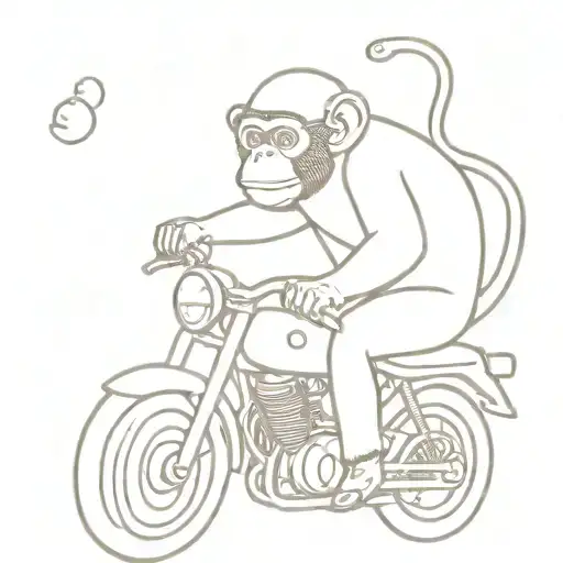 Monkey Motorcycle Riding