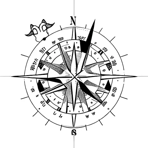 Nordic Compass With Fox