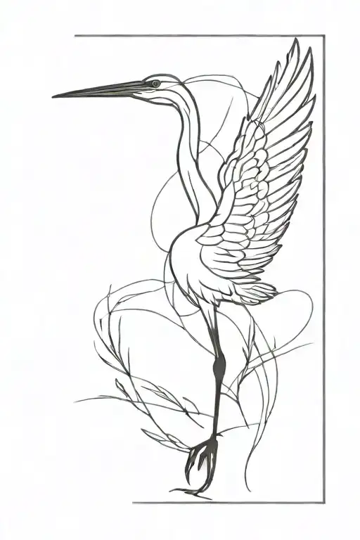 Crane Bird Rising