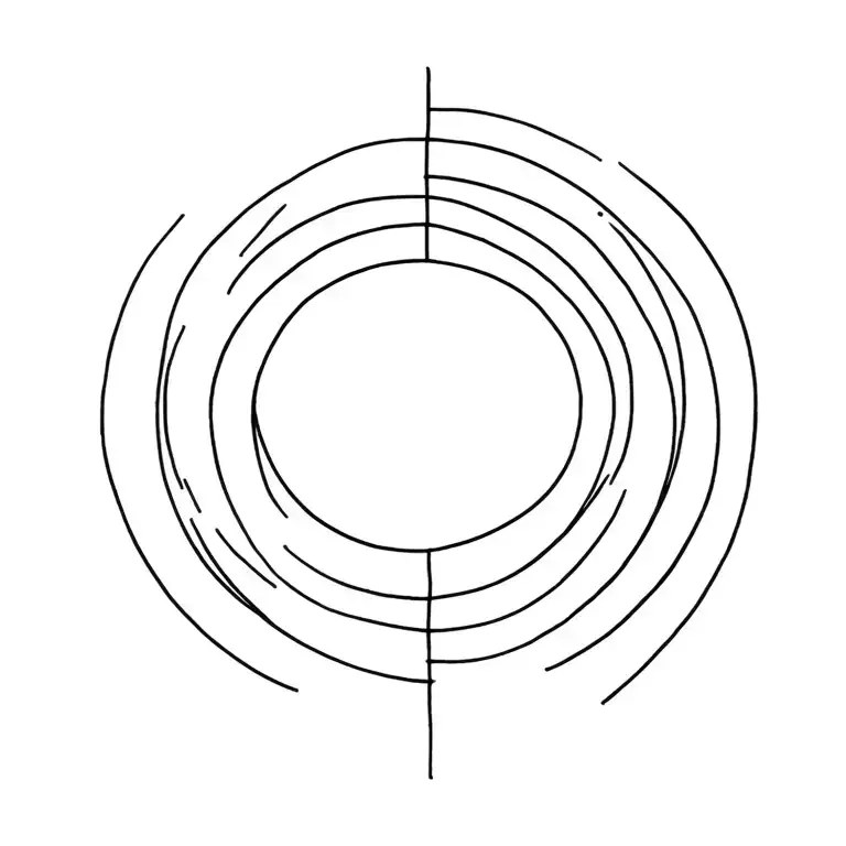 Enso Circle Made Up Of Narrow Concentric Circles