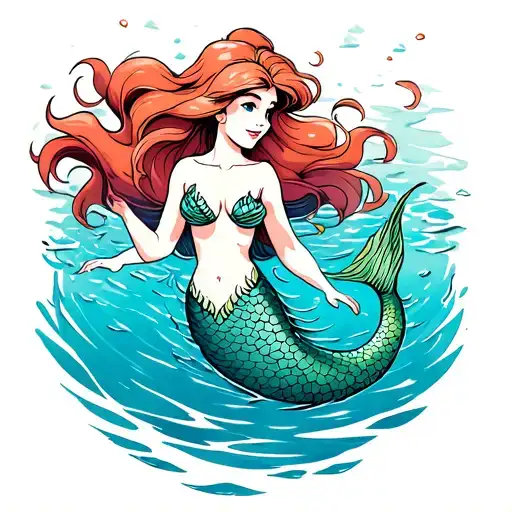 Ariel The Little Mermaid Swimming
