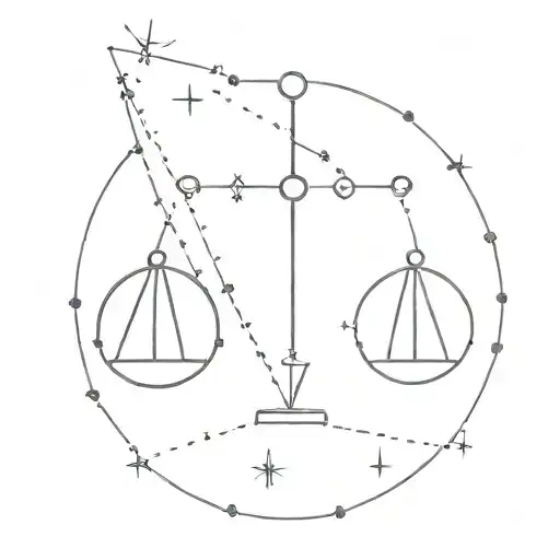 Libra Constellation Constellation Without Its Symbol With Stars