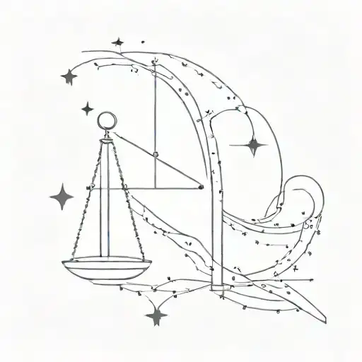 Libra Constellation Constellation Without Its Symbol With Stars