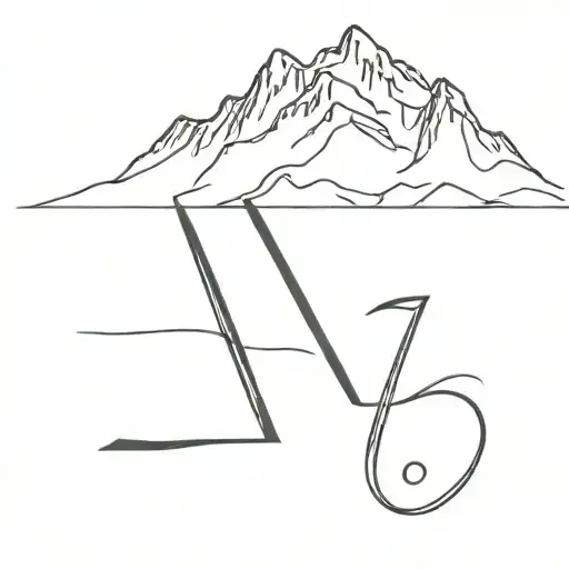 Mountain And Letter A