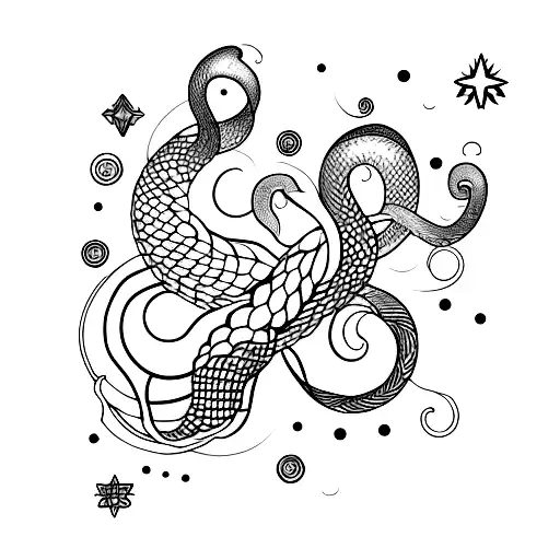 Snake Orchid Aquarius Constellation