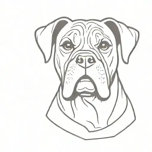 Boxer Pit Mix Dog Head Smiling Face