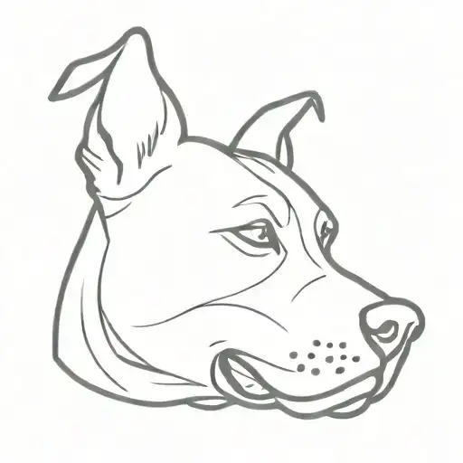 Pit Mix Dog Head Smiling Face