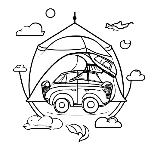 Car In A Tent