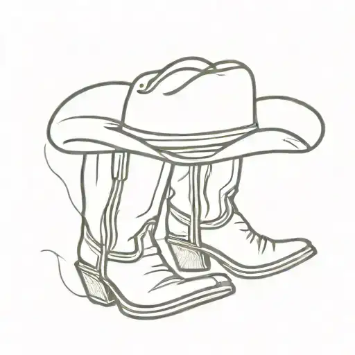 Cowboy Boots And Cowboy Hat