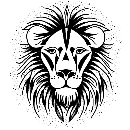 Lion Walking On A Flower