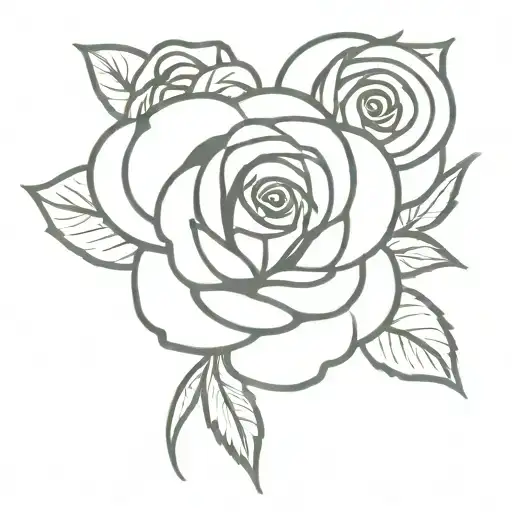 Round Ring Of Several Neo Traditional Roses