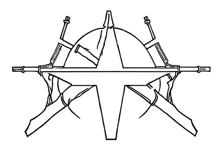 Lone Star With Cross Rifles