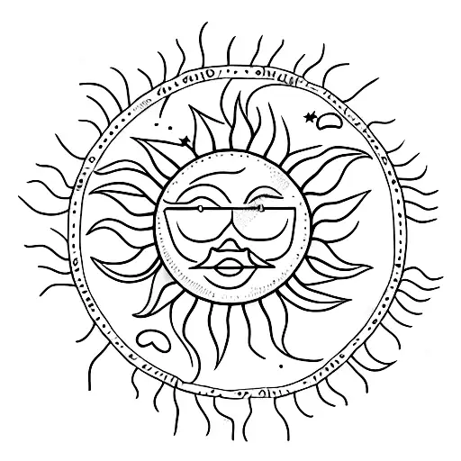 Simple Sun Moon Stars