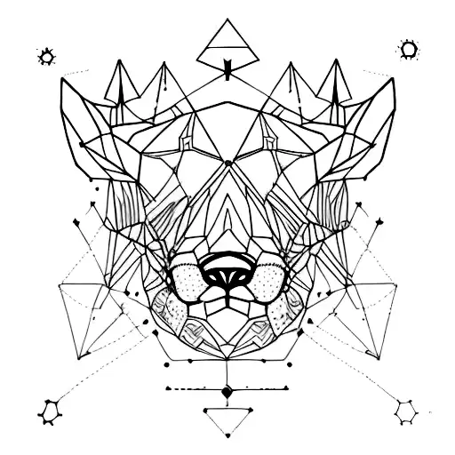 Canis Major Constellation Fine Line