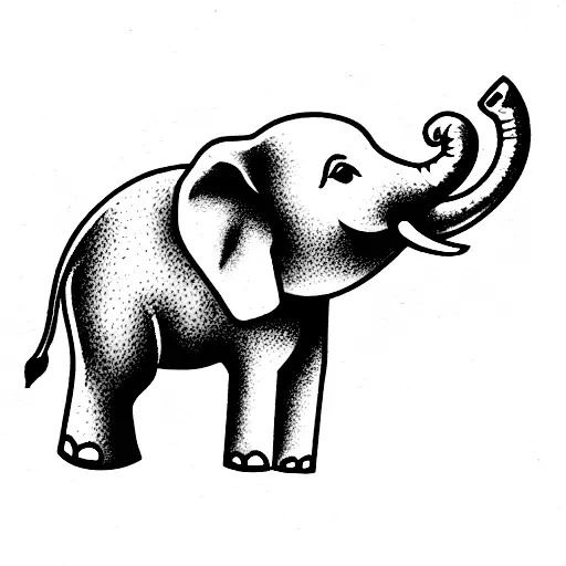 Tiny Elephant And Hummingbird