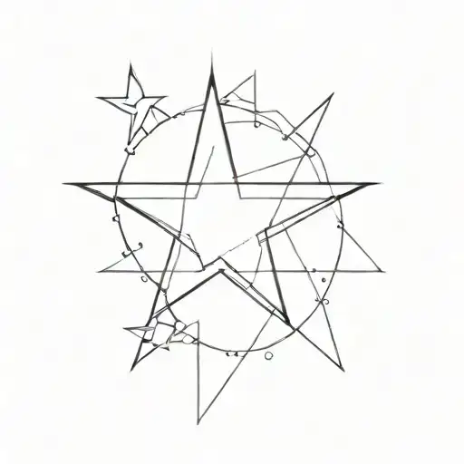 Open Star With The Fallen Angle Inside