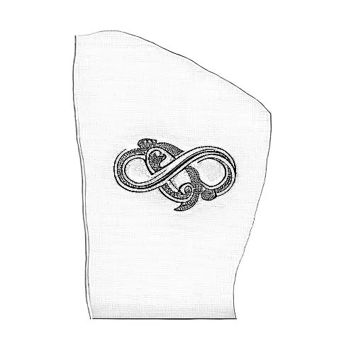 A Tattoo Of Initials C And M Inside An Infinity Symbol