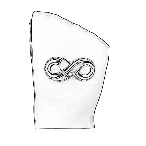 A Tattoo Of Initials C And M Inside An Infinity Symbol