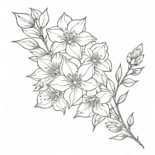 Fine Line Violet And Larkspur