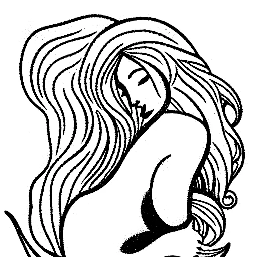 Mermaid From The Back