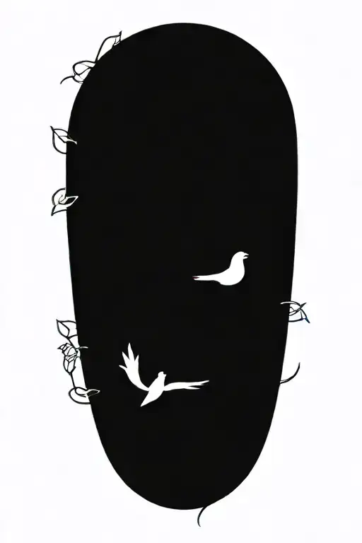 A Wreath Of Roses With A Perched Dove In The Center