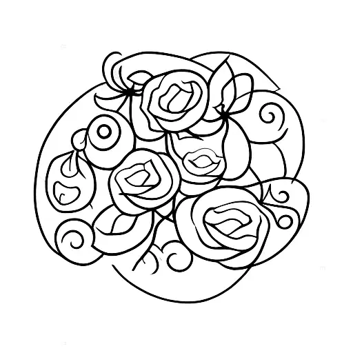 Vine With Small Flowers And Leaves