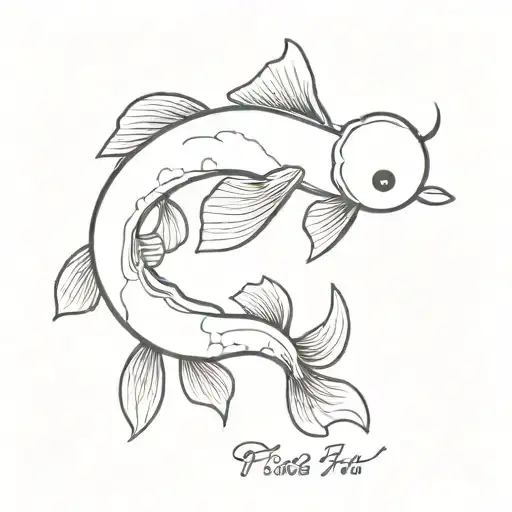 Pisces Koi Fish Swimming