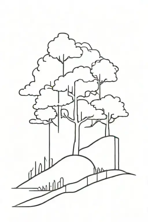 A Tall Tree Made Out Of Bricks