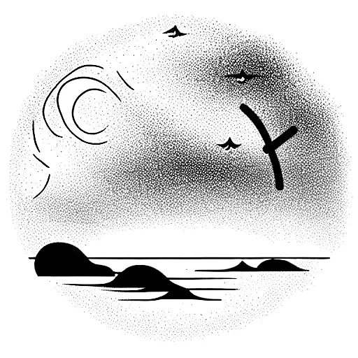 Sunset Time Hope Sea Wind Night Sky