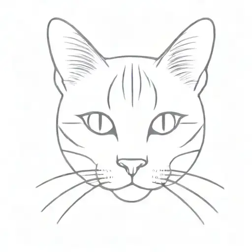 Cat Face Tabby And White