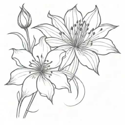 Rose And A Spider Lily Blended