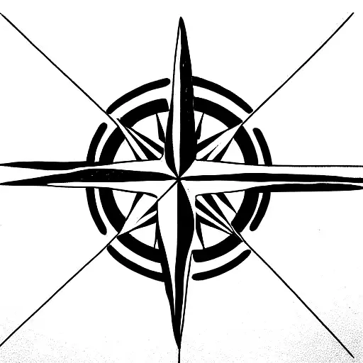 Compass Rose And Rudder