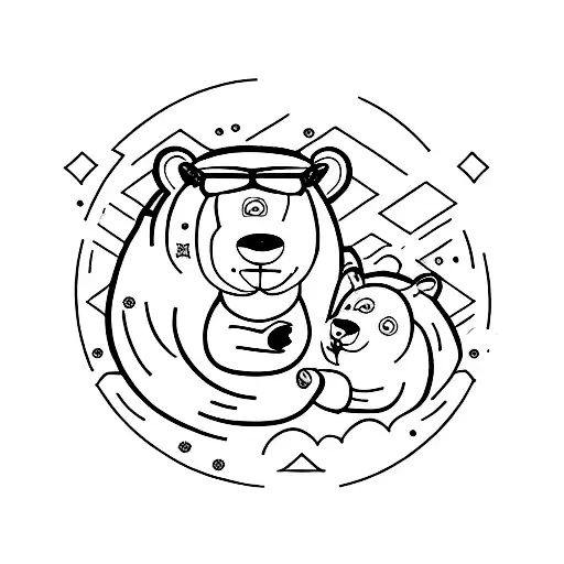 Fine Line Big Bear And Little Bear
