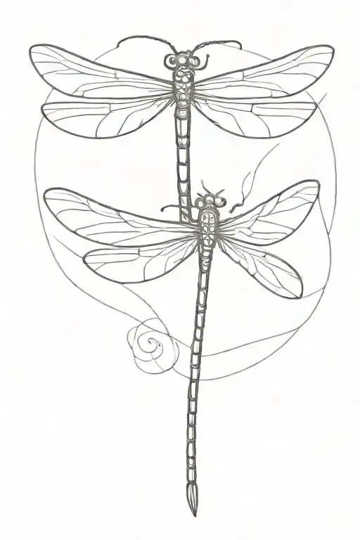 Roman Numerals And Dragon Fly