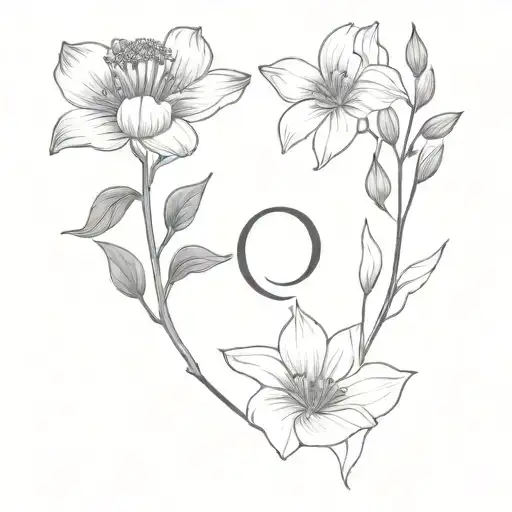 February And October Birth Flowers Together Representing The Client's Love