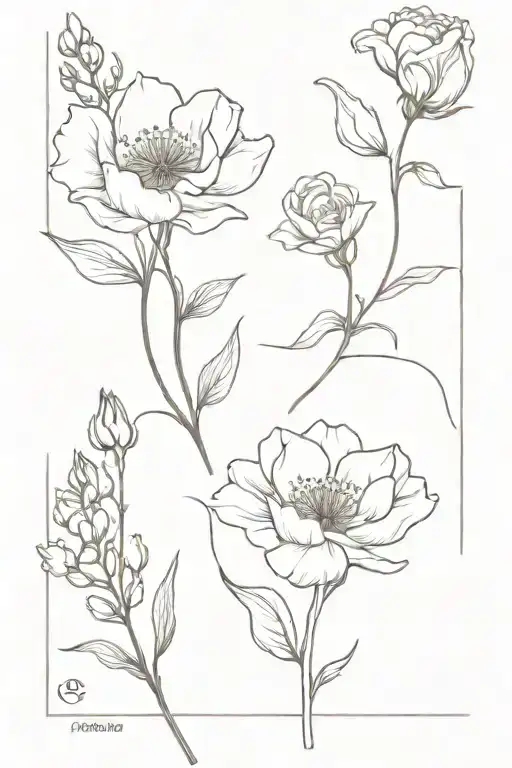 February And October Birth Flowers Together Representing The Client's Love