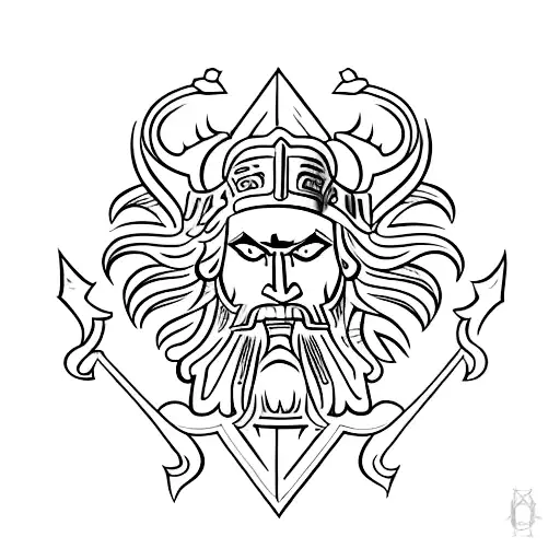 Warrior Logo From Greek Mytholegy