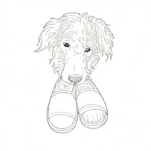 A Dog In A Pair Of Slippers