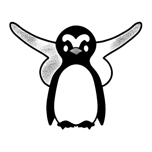 Penguin Angel With Halo